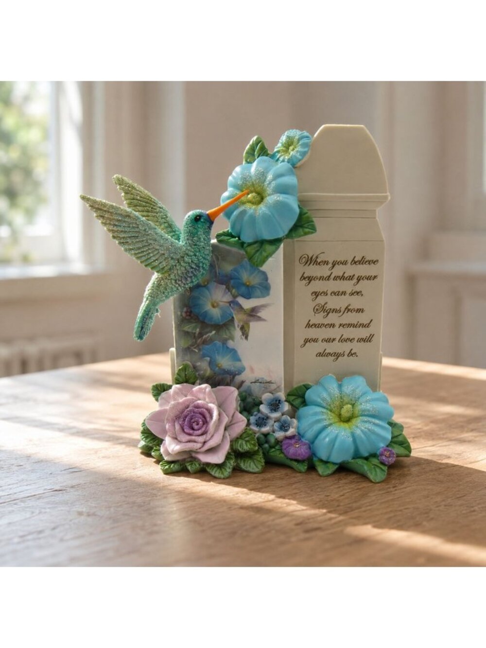 Hamilton Collection Lena Liu A Love Beyond Measure Hummingbird Figurine 6"
